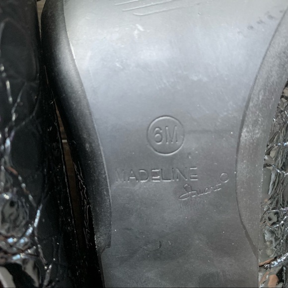 Madeline Stuart Size 6 Black Open Toed 4 Inch High Heels - Picture 12 of 13